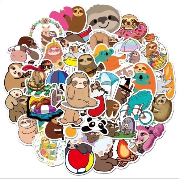 Sloth Decal Stickers 50! - Picture 4 of 5